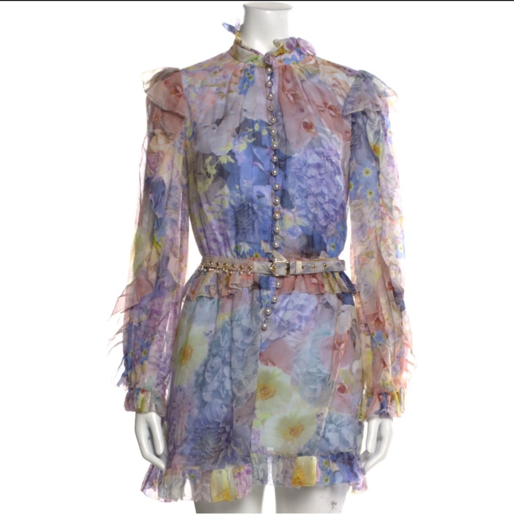 Zimmermann rhythmic ruffle playsuit size 0